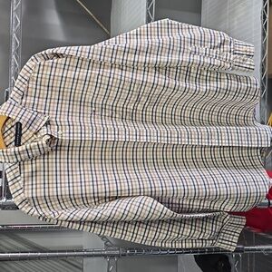 Tommy Hilfiger Beige/ Navy Plaid Shirt ( ( XL)